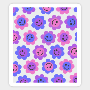 Bisexual Flower Faces Sticker